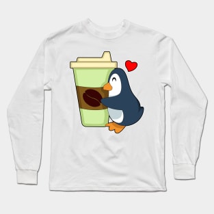 Penguin Coffee to go Long Sleeve T-Shirt